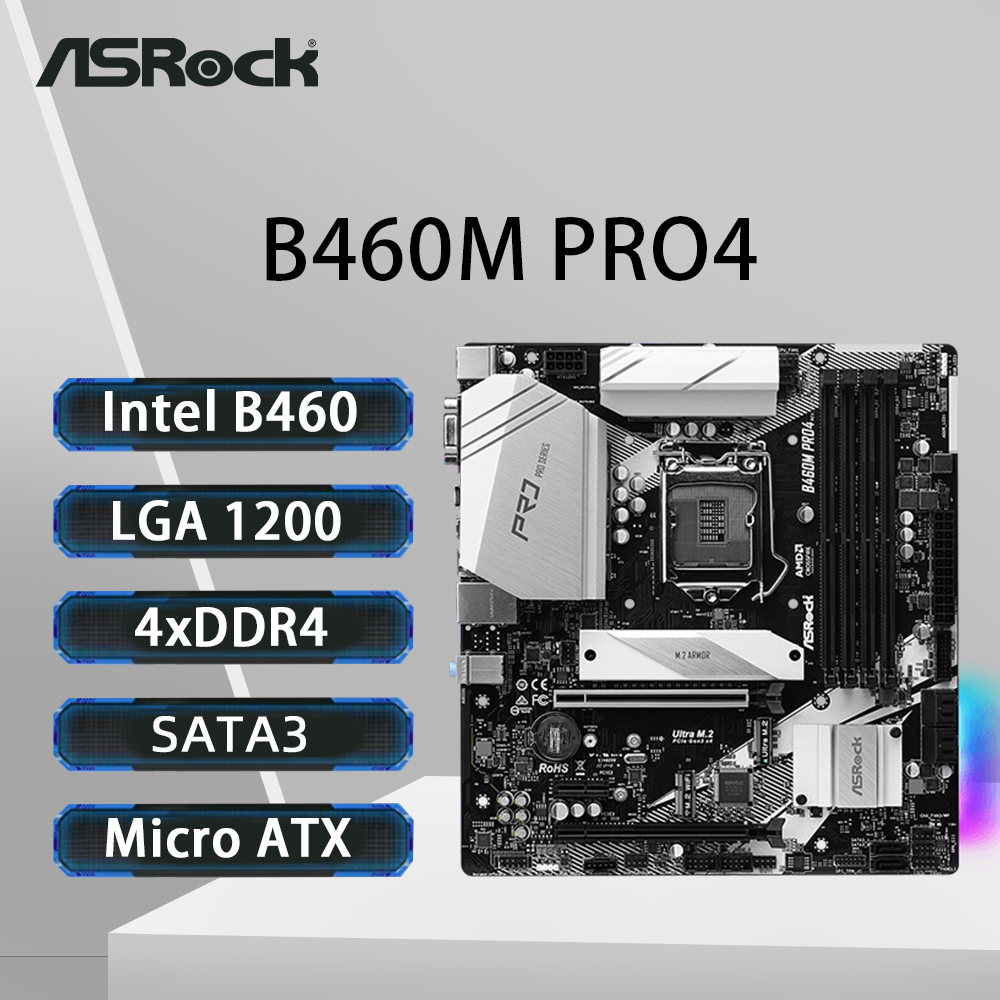 Intel Cpu Core I5 - Scheda madre ASRock B460M PRO4 Supporto