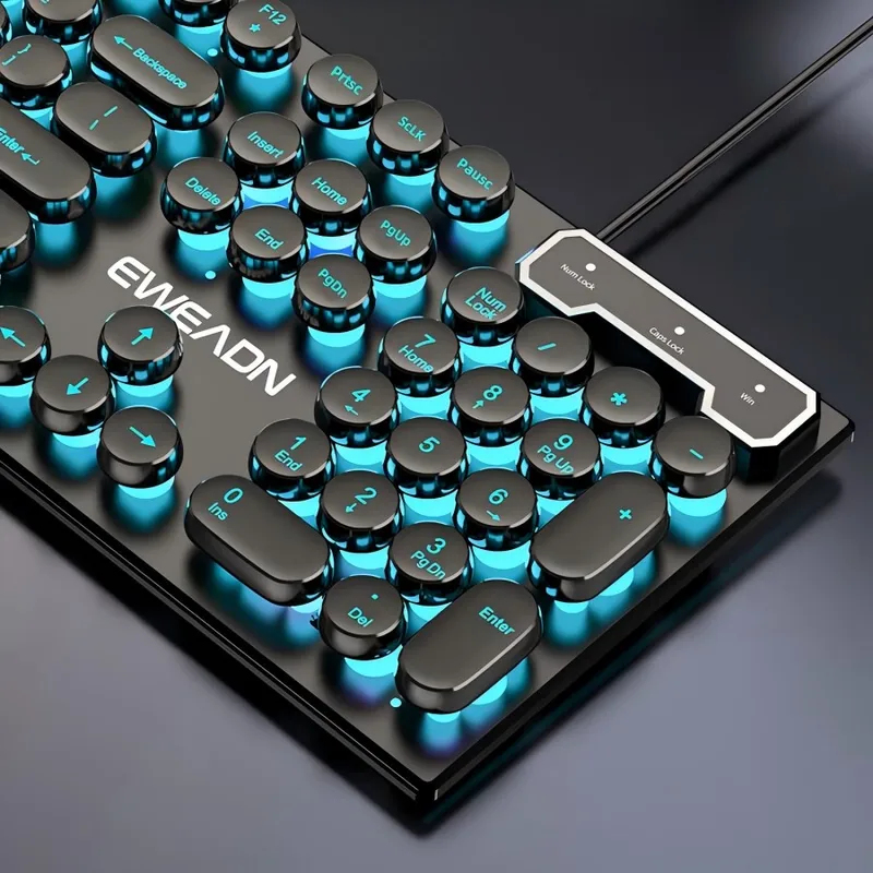 Gaming Keyboard Mechanical - Set Tastiera e Mouse Stile Retrò