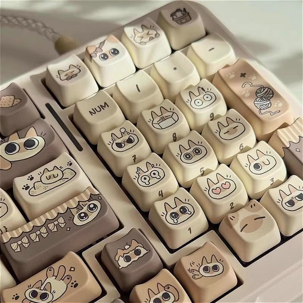 Gaming Keyboard Tkl - Cute Cat Keycap MAO Profilo Materiale