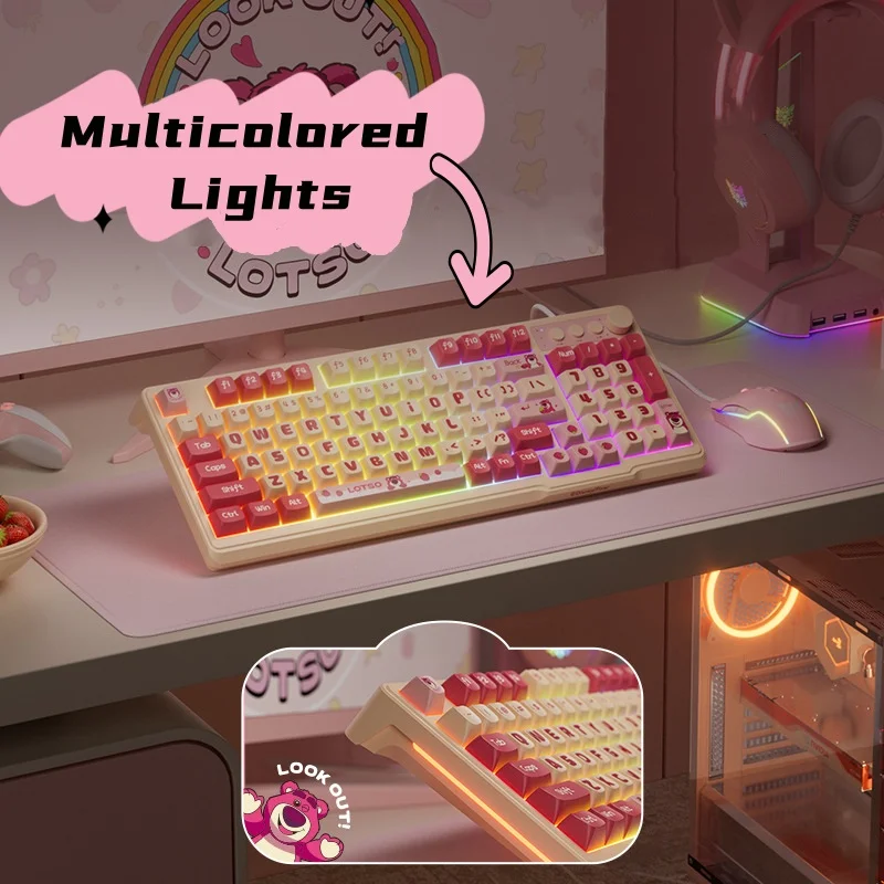 Gaming Keyboard Mouse Set - Lotso Tastiera 2.4G Tastiera da gioco