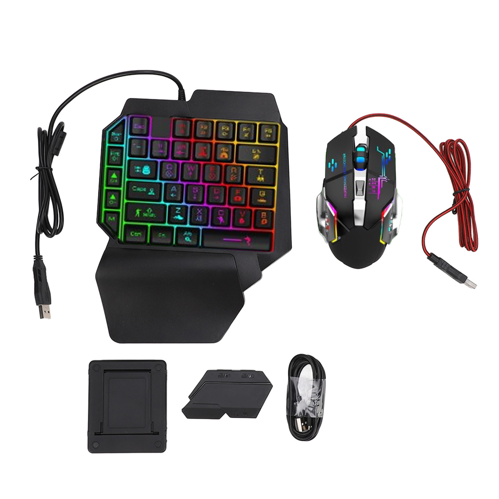 Gaming Keyboard Hand - Set Convertitore Tastiera e Mouse, Combo