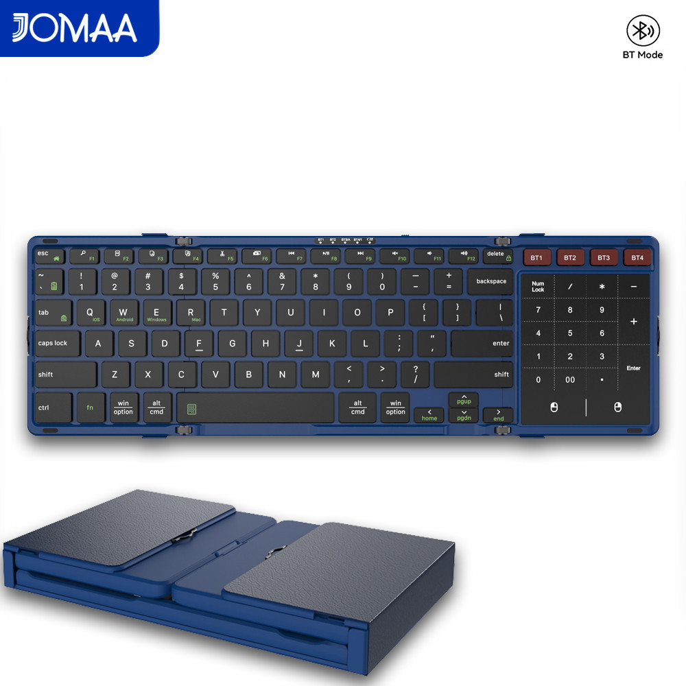 Gaming Keyboard No Number Pad - Tastiera Bluetooth Pieghevole JOMAA con Touchpad,