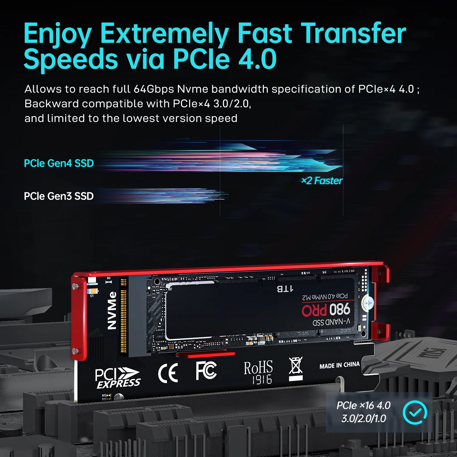 Adattatore JEYI M.2 NVMe a PCI - Samsung Ssd 980 Pro recensione e prezzo