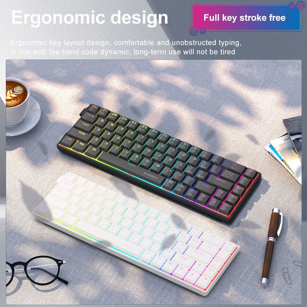 E-YOOSO A68 RGB Mini Slim USB  - Gaming Keyboard Bundle recensione e prezzo