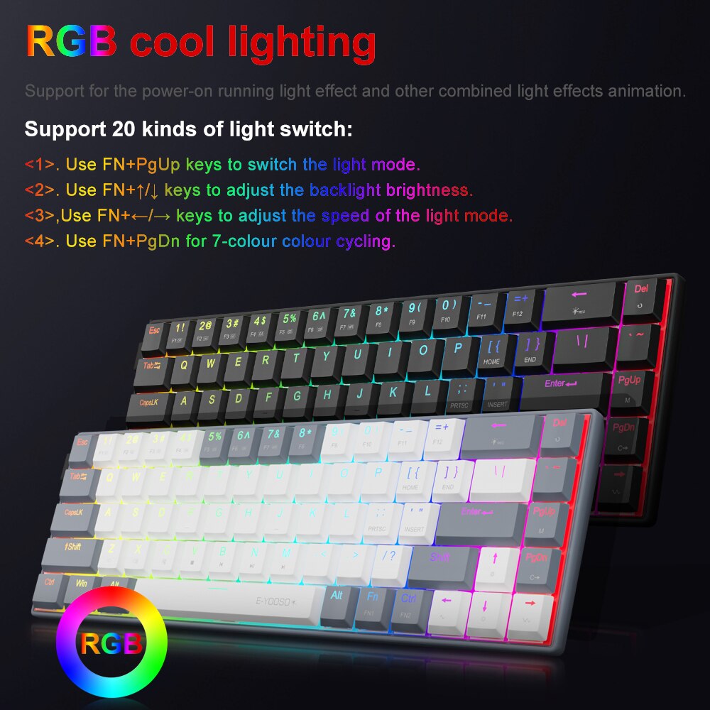 E-YOOSO A68 RGB Mini Slim USB  - Gaming Keyboard Bundle recensione e prezzo