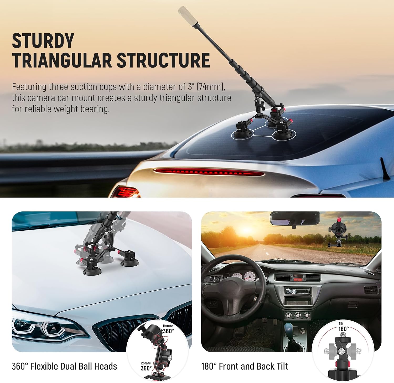 Supporto per auto NEEWER con t - Stabilizer Screw In recensione e prezzo