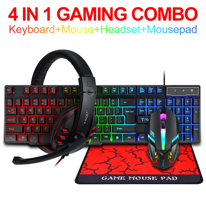 Set di Accessori da Gaming T-W - Gaming Keyboard Mouse Set recensione e prezzo