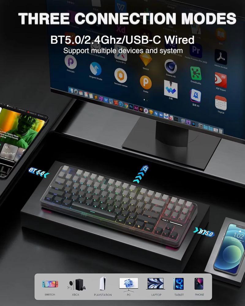 Tastiera Meccanica Wireless Au - Gaming Keyboard Tkl recensione e prezzo